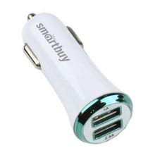 Зарядное автомобильное устройство SmartBuy TURBO, 2.1A+1A 2xUSB, белое (SBP-2021)