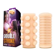 Blush Novelties Двусторонний мастурбатор с шишечками и рёбрами X5 Men Double stroke