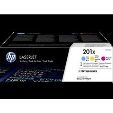 Картридж hp 201x cym tri-pack lj toner cartridge (cf253xm) увеличеной емкости