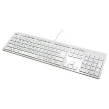Клавиатура BTC 6390U-W белая USB {ультратонкая, 4 доп.кл., с ножничным механизмом клавиш}