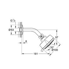 Верхний душ Grohe Tempesta Cosmopolitan (27869000) (100 мм)