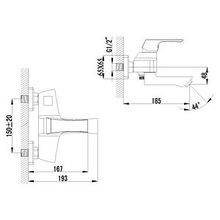 Смеситель Lemark Unit LM4514C для ванны с душем