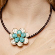 Колье "Цветок", Волны Сиама (арт. 72785-9)