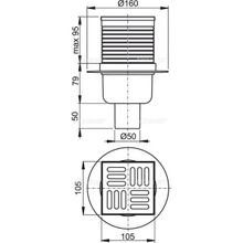 Трап для душа Alcaplast APV (APV32) (105 мм)