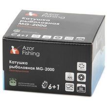 AZOR FISHING Катушка безынерционная MG 200, 6+1 п.п, передний фрикцион, металл.шпуля