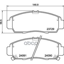 Колодки Тормозные Дисковые | Перед | (Pf-8614) Honda Civic Viii Saloon (Fd, Fa) 1.8 (Fd1, Fd7) 09.2005 - 02.2012 <=> Honda Accord Ix Saloon (Cr) 2.4 07.2014 - NISSHINBO арт. NP8010