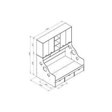 Формула мебели Дельта-21.01 Кровать с антресолью 120