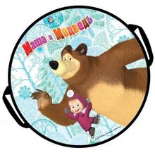 Ледянка Маша и Медведь круглая 52см.