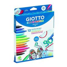 Фломастеры GIOTTO 494900 DECOR TEXTILE для декора по ткани 12 цв