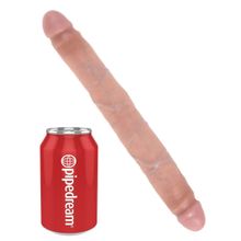 Pipedream Телесный двусторонний фаллоимитатор 12  Slim Double Dildo - 30 см. (телесный)