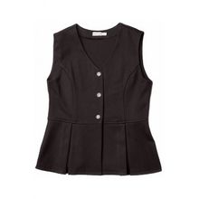 President School жилет с отрезной баской черный