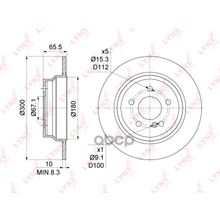 Диск Тормозной | Зад | Mercedes-Benz E200d-350(W211 2) 02-   Cls220d-250d(C218) 14- LYNXauto арт. BN1076