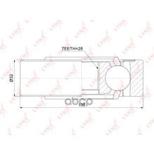Шрус Внутренний | Перед Прав Лев | LYNXauto арт. CI8011