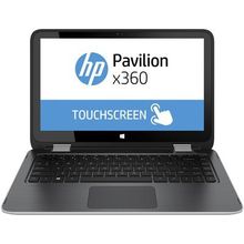 Ноутбук HP Pavilion x360 13 A8-6410 8Gb 500Gb + SSD 8Gb AMD Radeon R5 series 13,3 HD TouchScreen(MLT) BT Cam 4400мАч Win8.1 Серебристый 13-a155ur L1S0