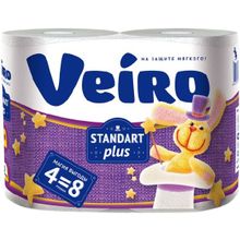 Veiro Standart Plus 4 рулона в упаковке 2 слоя