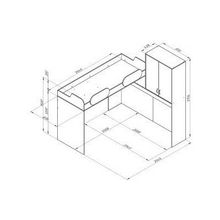 Формула мебели Дельта-18.05 Кровать-чердак верхняя