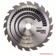 Bosch Пильный диск 250х30 мм 20 Construct Wood (2608641774 , 2.608.641.774)