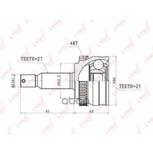 Шрус Наружный | Перед Прав Лев | LYNXauto арт. CO3626A