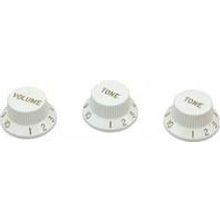 STRAT REPLACEMENT KNOBS (1V,2T) WHITE DM2111W