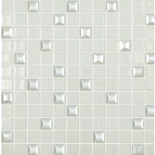 Мозаика Vidrepur Edna №100 Белый (на сетке) чип 25х25 31,7х31,7
