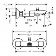 Смеситель Hansgrohe Logis 71243000 для ванны с душем