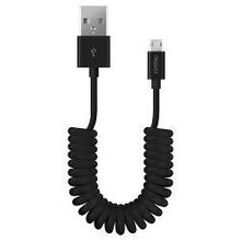 Кабель Deppa, USB - micro USB, 2 м, витой, черный