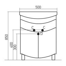 Mixline Мебель для ванной Волна 50