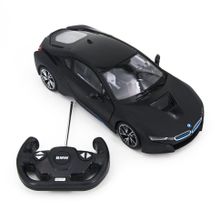 Радиоуправляемая машина Rastar BMW i8 Black 1:14 с открывающимися дверями - 71010-B