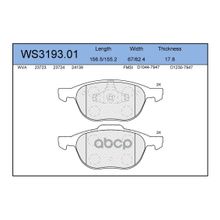 Колодки Тормозные Дисковые | Перед | Ford C-Max 27 >>, Focus C-Max 23 - 27, Focus Ii 24 >>, Kuga 28 >>Volvo C3 26 >>, C7 Ii 26 >>, F 8 1965 - 1977, Fl 2 >>, S4 Ii 24 >>, V5 24 >> JEENICE арт. WS319301