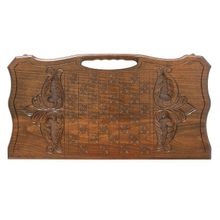 Нарды резные "Три богатыря", с ручкой