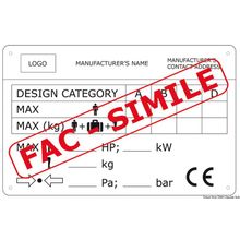 Osculati CE boat identification plate out-innerboard engine, 54.411.00