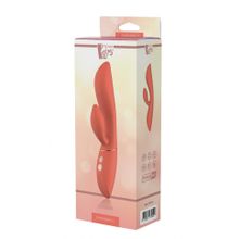 Оранжевый вибратор-кролик Carmen - 22,5 см. (236932)