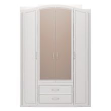 Ижмебель 02 Шкаф для одежды 4-х дверный с ящиками (с зеркалами) Виктория ID - 299682