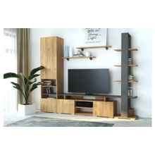 SV-мебель Гостиная МГС 2 Исполнение 1 Дуб Золотой   Камень Темный