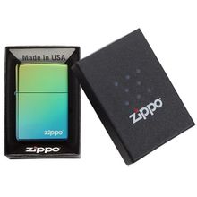 Зажигалка зеленая глянцевая Zippo с покрытием High Polish Teal