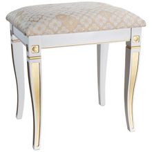 Мебель 24 Банкетка-1 Мебель--24 цвет белый с золотом обивка ткань ТК79 ID - 289924