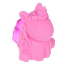 Ластик в форме единорога, 4,9х4х3,5см, встроена точилка с контейнером, искусст.каучук, пластик, 2цв. 2 цвета