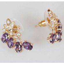 Серьги с аметистом "Ягодная гроздь"