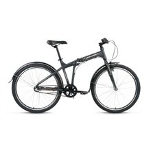 26" FORWARD Tracer 3.0 2018 (3ск, алюм.складн, жестк, Vbr+ножной, SHIMANO Nexus)(рама 19", темно-серый матовый)