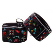 Наручники Printed Hand Cuffs Old School Tattoo Style на цепочке (223912)