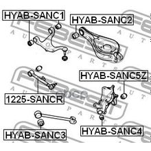 Тяга Подвески Поперечная | Зад Прав Лев | Hyundai Santa Fe 06 (Cm) 2006-2012 Febest арт. 1225SANCR