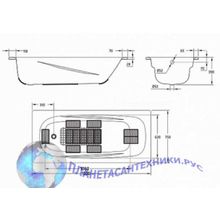 Стальная ванна BLB UNIVERSAL  HG 150x75 B55H 3.5