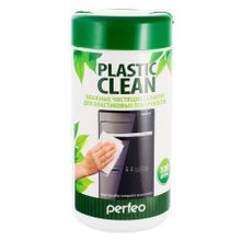 Салфетки влажные Perfeo Plastic Clean для пластиковых поверхностей, в тубе 100шт (PF-T PC-100)