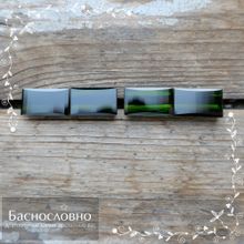 Гарнитур из четырёх тёмно-зелёных турмалинов (верделит) из Бразилии огранка багет 14,19x8,11 14,02x8,19 13,96x8,07 13,94x8,17мм 21,74 карата