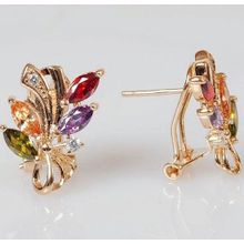 Серьги с фианит mixэффект бабочки"