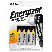 Батарейка AAA ENERGIZER Alkaline Power LR03-4BL, 4шт, блистер