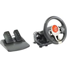 Руль SVEN Turbo (Vibration Feedback, рулевое колесо, педали, рычаг КПП., 8поз..перекл., 12кн., USB)