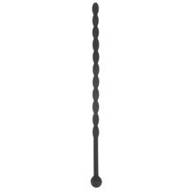 Длинный силиконовый уретральный стимулятор - 15,5 см. Черный