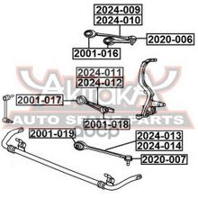 Сайлентблок Нижнего Рычага Внутренний | Перед Прав Лев | Chrysler  300 C `05-`10dodge  Magnum 05-`08dodge  Challenger 08 ASVA арт. 2001017