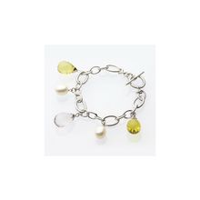 Серебряный браслет WY211B01  с жемчугом и кварцем nasonpearl, серебро 925 NEW!